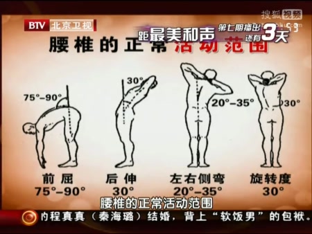 介绍腰椎的正常活动范围